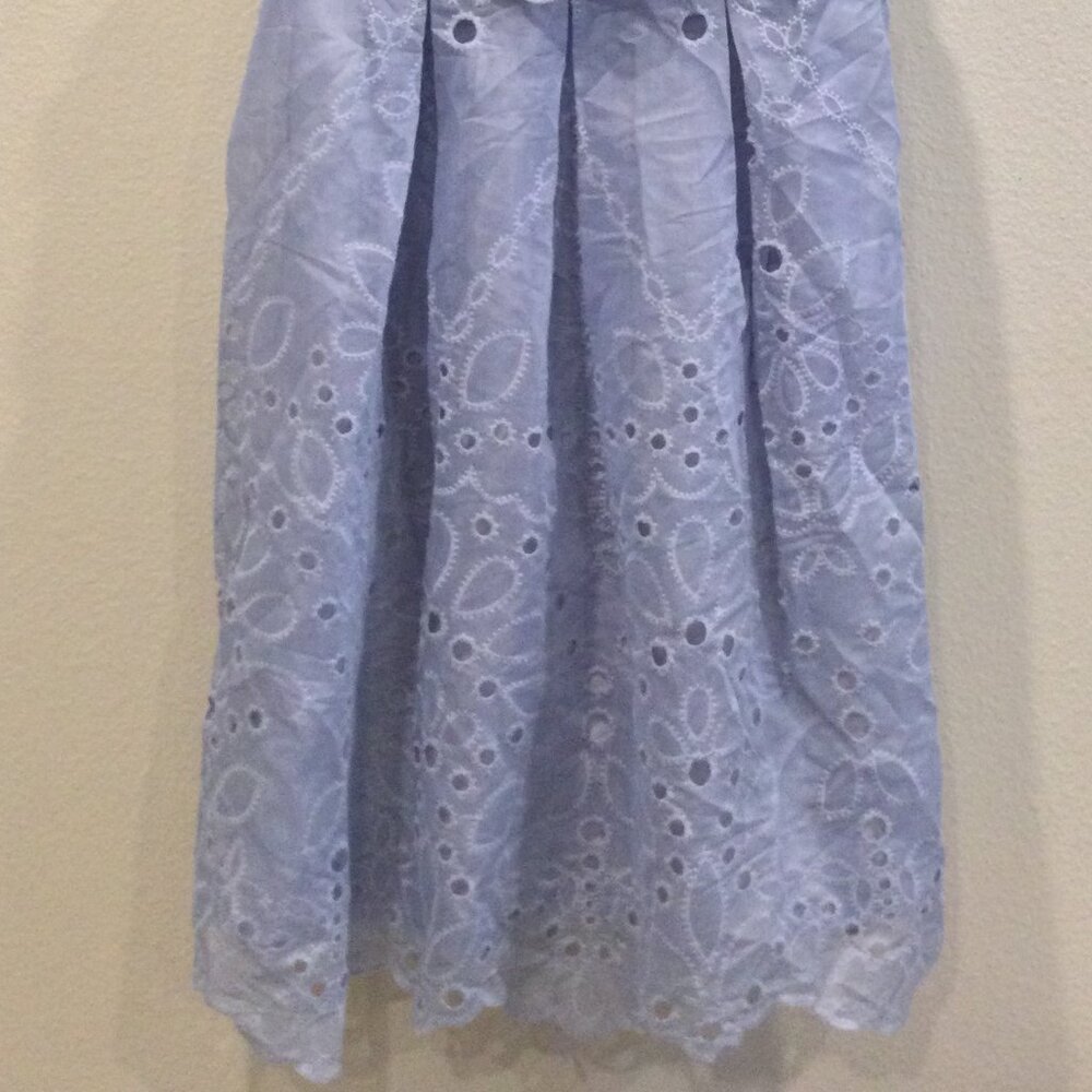 NWT ASOS Dress w/ Floral broderie & lace insert detail BLUE - Picture 3 of 8